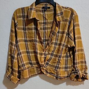 Ambiance Yellow and Blue Plaid Shirt